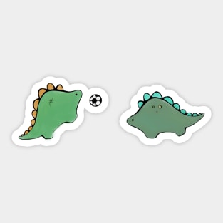 Dino Soccer (Color) Sticker